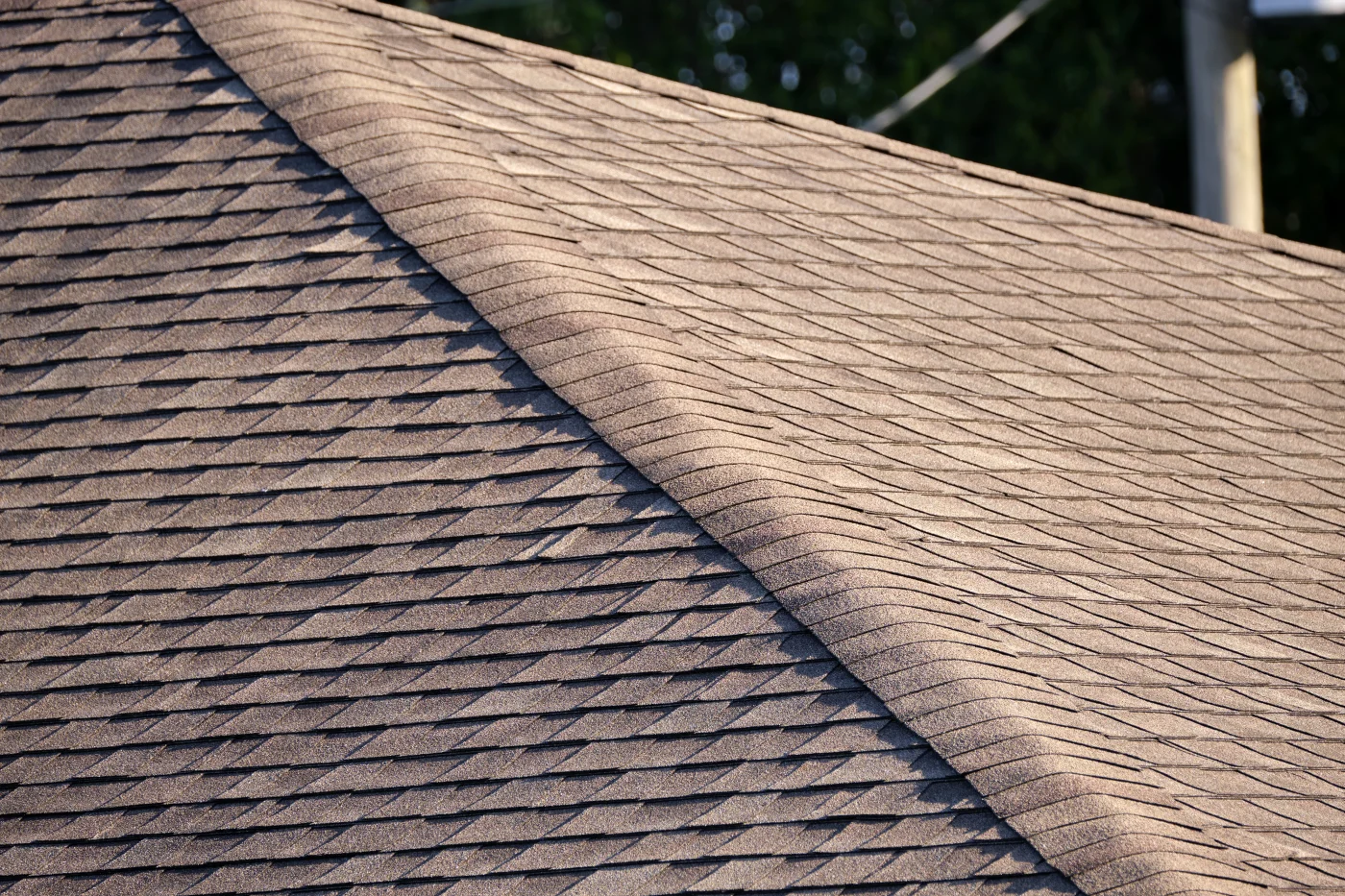 Trusted Roofing Services In Belterra, TX | Wolfpack Roofing A close-up view at an asphalt shingle roof on a house.